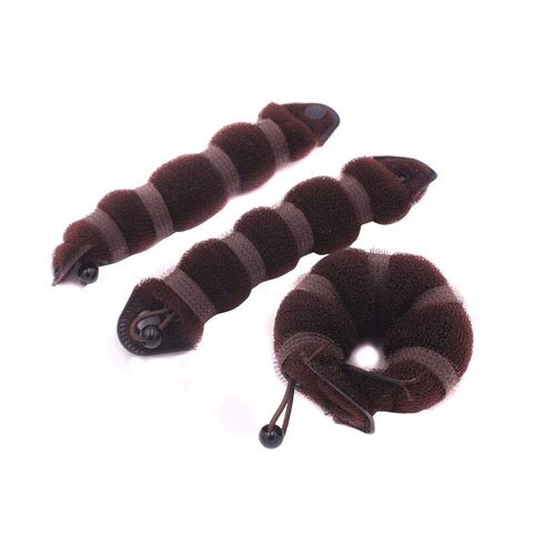 3Pcs Beauty Hot Buns Magic Hair Styling Styler Twist Ring Former Shaper Donut Doughnut Chignon Bun Maker Clip Princess Ballet Hair Curler French Braider Tool DIY Hair Accessories