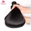 Beauhair Straight Hair Bundles with Closure(12 14 16+12 Closure)100% Brazilian Straight Virgin Hair 3 Bundles with Lace Closure Free Part Human Hair Extensions Natural Black Color