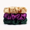 3Pack Silk Scrunchies For Hair 100% Pure Mulberry Silk 16 Momme Scrunchies With Elastic Band Silk Hair Scrunchies Hair Ties For Women Girls