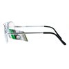 SA106 Rectangular Metal Frame Multi 3 Focus Progressive Reading Glasses Silver +1.75