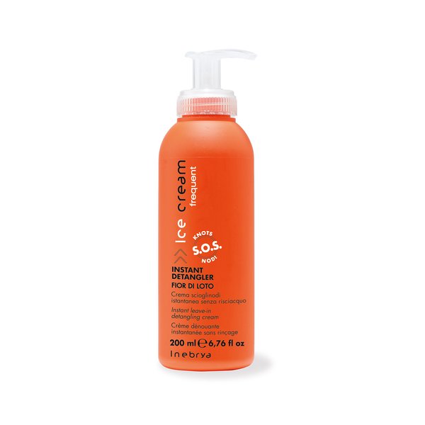 Inebrya Ice Cream Instant Detangler Fior Di Loto Instant Leave-in Detangling Cream 6.76 Oz by Ice Cream by Inebrya