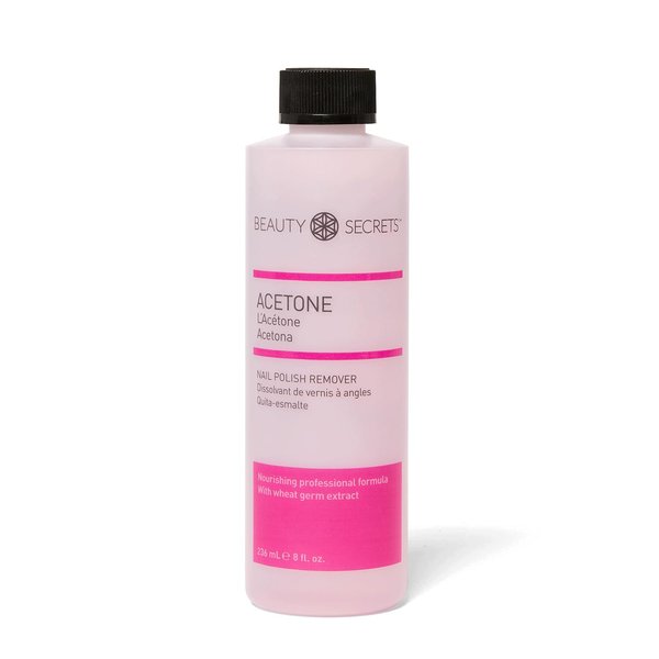 Beauty Secrets Acetone Nourishing Nail Polish Remover, 8 Oz