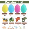 ZOHANINDL 5.12" Dinosaur Egg Toy 4Pack, Exquisitely Carved Dinosaur Figures, Dinosaur Collectibles, Easter Eggs, Suitable for Boys and Girls and Dinosaur Party Supplies