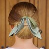 2PCS Bow Banana Hair Clip，Floral Vertical Ponytail Claw Clips Bowknot Claw Ponytail Holder Hair Accessories for Women Girls Barrette Hairpin