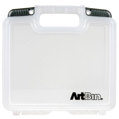 ArtBin 6972AB 10 inch Quick View Deep Base Carrying Case, Portable Art & Craft Organizer with Handle, [1] Plastic Storage Case, Translucent