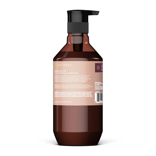 Theorie Smoothing Conditioner - Controls Frizz & Smooths Hair with Marula, Sea Buckthorn & Grape Seed Oils, Sulfate-Free, Gluten-Free, For All Hair Types - 400 ML