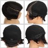 DÉBUT Human hair wigs Pixie wigs short lace wigs with right lace Parting fashion wigs Brazilian Virgin Hair 9 inches 79g (613)
