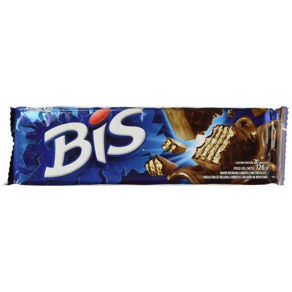 Milk Chocolate - Box w/ 20 Units - Chocolate ao Leite - Caixa c/ 20 unidades - Bis Lacta - Net weight 4.44 Oz(126g)