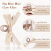 Auseibeely 6 PCS Bow Clips, Big Bow Knot Hair Clips, Silky Satin Bow Hair Clips for Women Girls, Non Slip Bow Claw Clips for Thin Thick Hair, Hair Claw Clips with Bows, Ideal Gifts for Wedding Bridesm