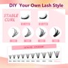 NICROOM Lash Clusters 240pcs Individual Lashes 50D 0.07D Curl 14-18mm DIY Eyelash Extension Mixed Tray Faux Mink Wispy Soft&Natural Cluster Lashes False Eyelashes(50D-0.07D-14-18mm)