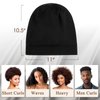 OLESILK Silk Bonnet for Men, 100% Mulberry Mens Bonnet, Dreadlock Cap for Curly Hair, Silk Hair Bonnet for Sleeping, Silk Hair Wrap for Sleeping, Black