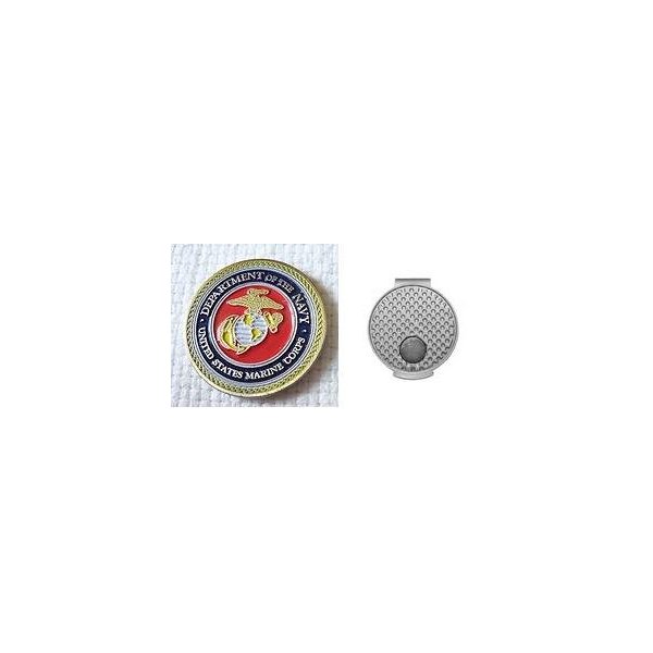 Marines Golf Ball Marker w/ Silver Hat Clip