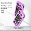 FIOPAZ Silicone Protective Case for rg35xx H,Soft Case Compatible with Anbernic rg35xx H,Retro Handheld Game Console Accessories,Silicone Case with Black Lanyard（Purple）