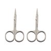 Motanar 2pcs Gold Silver Eyebrow Scissor Makeup Manicure Scissors Nails Cuticle Scissors Eyebrow Eyelashes Epilator Face Hair Removal Tools (Silver)