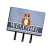 Carolines Treasures English Bulldog Red White Welcome Leash or Key Holder Triple multicolor