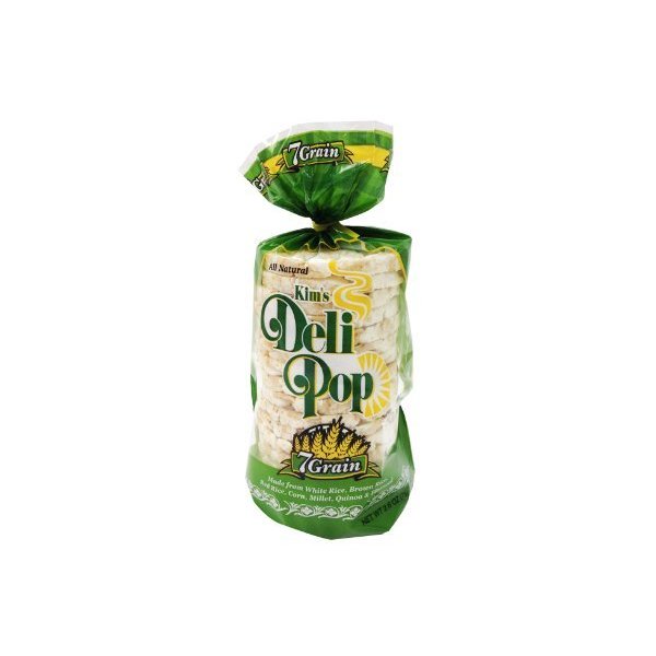 Kim's Deli Pop Rice Cakes | 7 Grain Gluten Free Formula | 3 Pack | Keto, Paleo, Multigrain, Natural Vegan | Sugar Free Korean Snack | Low Calorie, Low Fat, Whole Brown Rice