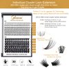 DIY Lash Extension Kit at Home, 20D/56D 9-14mm Cluster Lashes Mixed, DIY Eyelash Extension Kit for beginners Resuable 3D Effect Cluster Individual Lashes Kit with Applicator and Bond & Seal Remover