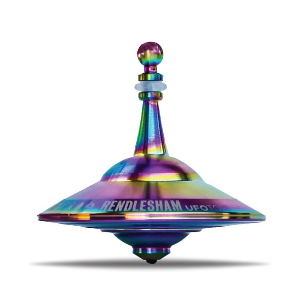 Rendlesham | Metal Spinning Fidget Toy Top | Inspired by The Documented 1980 UFO Sighting in Rendlesham, England | Stainless Steel