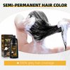 Dark Brown Hair Dye Shampoo, Hair Color Shampoo 3 in 1, Semi-Permanent Gray Hair Coverage for Woman & Man, Mild Formula, Lasts 30 Days(16.90 oz)