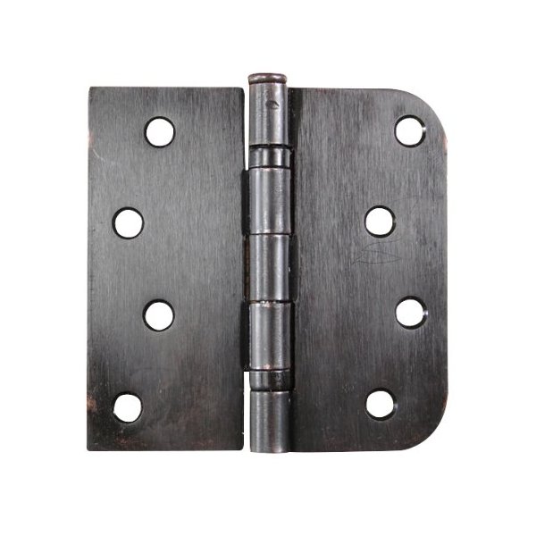 Hinge Outlet Exterior Ball Bearing Door Hinges - 4 Inch Square - Solid Steel (Oil Rubbed Bronze, 2 Pack)
