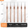 Detail Paint Brushes 5/0, Golden Maple 6PC Extra Fine Detail Miniature Paint Brush Set Very fine Paint Brushes for Miniature Painting Small Scale Models 40k Acrylic Watercolor Oil, Rose Gold