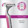 Pure Silk Pivot Twin Premium Disposable Razor, 10 Count