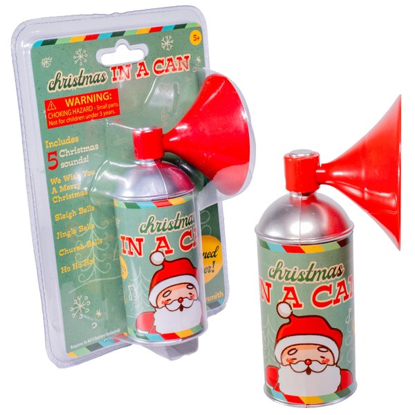Toysmith Christmas in A Can – Fun Holiday Noise Machine with Santa Sounds & Christmas Songs – Plays Jingle Bells and We Wish You a Merry Christmas – Perfect for Kids and Family Fun – Ages 3+