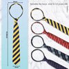 Geyoga 4 Pcs Kids Tie for Boys Adjustable Zipper Youth Child Toddler Necktie Wedding Graduation School Uniform 6-12 Years (Bright Style)