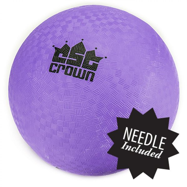 8.5-Inch Official Size Dodge Ball | Features Textured Grip, Regulation Sized For Professional Level Play | Playground Rubber Balls for Kickball, Foursquare, and More Schoolyard Games (Purple)