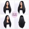 180% Density Yaki Synthetic Lace Front Wig13*4 * 1 Black Long Straight Hair Glueless Lace Front Wigs for Black Women 20 inch