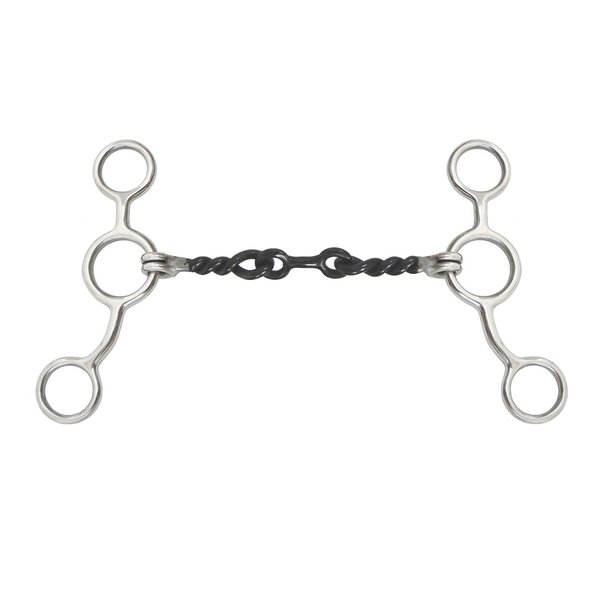 AJ Tack Jr. Cowhorse Dogbone Twist Gag Bit - Sweet Iron Mouth