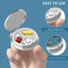 Pill Box 3 Compartment Portable Pill Case for Pocket or Purse Pill Box Decorative Metal Medicine Vitamin Organizer Unique Gift(Van Gogh Starry Night)
