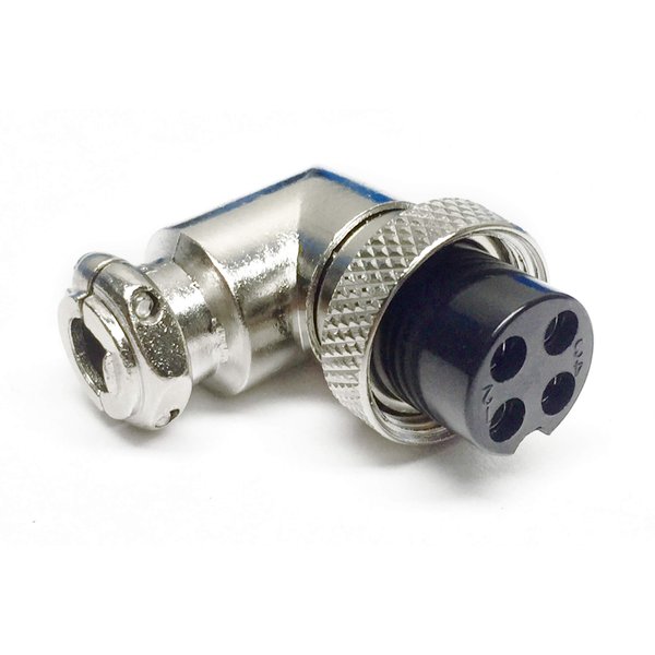 Right Angle 4 PIN CB Microphone Plug; 4-Position Adjustable Connector