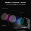 K&F Concept 4 Pack ND/PL Filter Kit Compatible with DJI Osmo Action 4, ND8/PL ND16/PL ND32/PL ND64/PL Neutral Density Polarizing Multi-Function Filters for Osmo Action 4