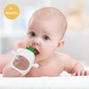 Socub Silicone Baby Teething Toy for Infants 12 Months+, BPA Free Never Drop Silicone Mitten Teether Toy for Soothing Sore Gums, Baby Chew Toys for Sucking Need(White/Yellow