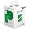 Ultimate Guard Boulder Solid 100+, Deck Case for 100 Double-Sleeved TCG Cards, Green, Secure & Durable Storage for Trading Card Games, No Transparency