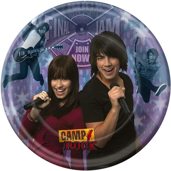 Camp Rock Birthday Party Supplies Decoration Bundle for 16 includes Lunch Plates, Napkins, Table Cover (Bundle for 16)
