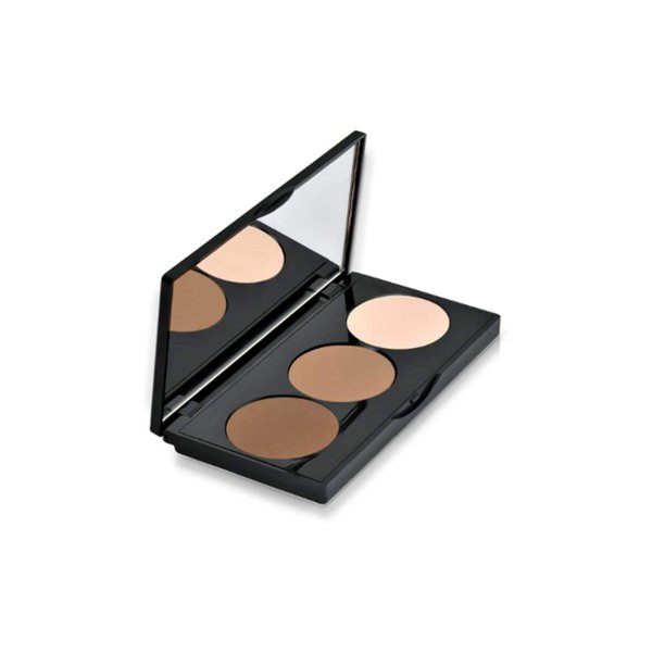 FARMASI Makeup Face Palette, Trio Eyeshadow, Long Lasting Face Sculpting, Blush and Highlighter Powder, Glow Contour Shadow Bronzer, All Skin Types, 0.52 oz. / 15 g (Face Sculpting Palette)
