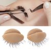 Mannequin Head Eyelids, 3 Pairs Replacement Realistic Eyelashes Extension Training Tools Removable Eyelid Detachable Advance Eyelash Silicone Extensions Kit Doll Head Practice Makeup Lashes Soft Touch