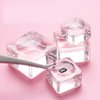 4 Pcs Crystal Glass Square Eyelash Glue Pallet Holder Lash Extension Pallet Pad for Makeup Eyelash Grafting Tool (Clear)