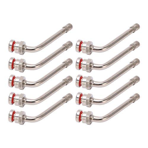 Camrusic Truck Tire Valve Stems, TR545D 60 Degree Valve Stem Extension Adaptor Compatible with Alcoa 22.5in 24.5in Aluminum Wheels (Pack of 10)