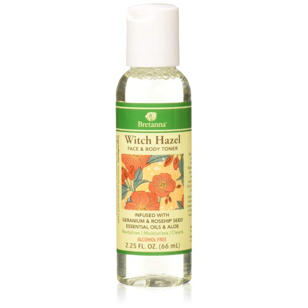 Bretanna Witch Hazel Toner Geranium Rosehip, 2.25 fl oz