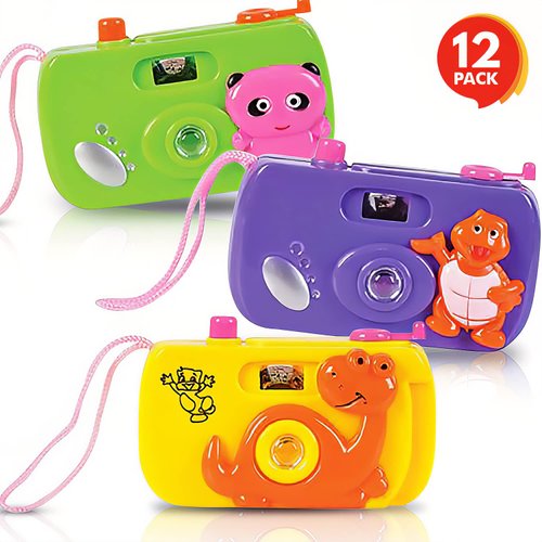 ArtCreativity Kids’ Camera Toy Set - Pack of 12 - Children’s Pretend Play Prop with Images in Viewfinder - Birthday Party Favors, Goodie Bag Fillers, Holiday Gift Idea for Boys, Girls, Toddler