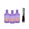 Inebrya Blondesse No-Orange Shampoo (10.14 oz) with Teasing Comb Pack of 3
