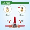 Litorange 1 Pack Lead-Free Brass Mini Ball Valve Shut Off Switch, 1/4 inch Compression by 1/4 Compression Fitting