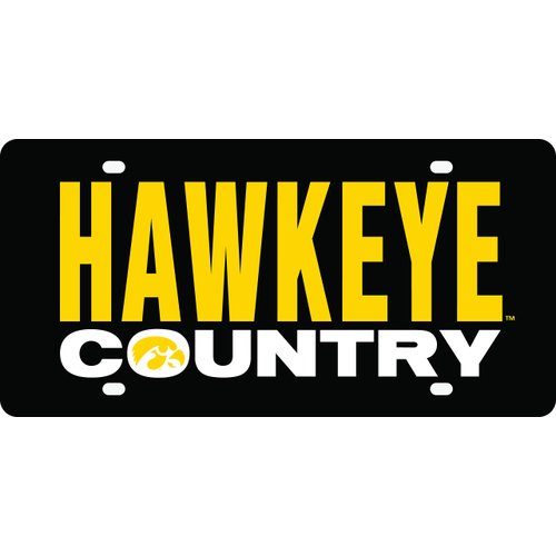 Stockdale Iowa Hawkeyes Country SD Deluxe Laser Cut License Plate Tag University of
