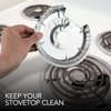 Round Electric Stove Burner Covers (50 Pack) 6 Inch and 8 Inch Disposable Stove Top Aluminum Foil Bib Liners, to Keep Kitchen Range Clean from Oil and Food Drips, Stock Your Home