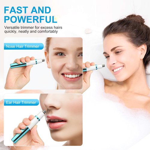 Areyzin Women's Nose Hair Trimmer, Powerful and Versatile, Waterproof and Easy to Clean, Compact and Portable