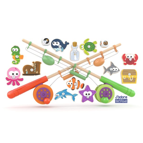 J'adore Wooden Magnetic Fishing Game Toy