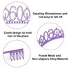 YARIEW 60th Birthday Decorations Purple Crown + 60 & Fabulous Birthday Sash + Pearl Pin Set, 60th Birthday Sash and Tiara for Women, Happy 60th Birthday Gifts for Women, 60th Birthday Party Favor